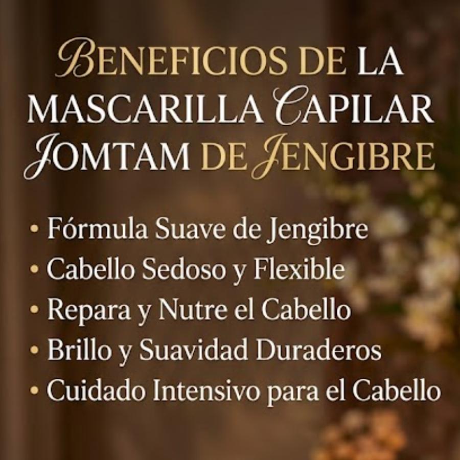 JOMTAM Mascarilla Capilar de Jengibre – Reparación y Brillo Intenso